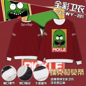 QCWY221-瑞克和莫蒂动漫全彩加绒卫衣