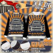 QCWY018-欧美老爷车动漫全彩加绒卫衣
