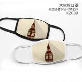 KZ080英伦风彩印太空棉口罩