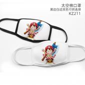KZ211-海贼王动漫彩印太空棉口罩