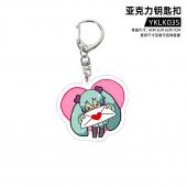 YKLK035 UV 亚克力钥匙扣 初音未来 动漫
