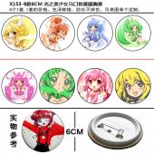 X153-8款6CM 光之美少女马口铁覆膜胸章