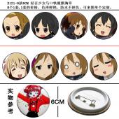 X121-8款6CM 轻音少女马口铁覆膜胸章