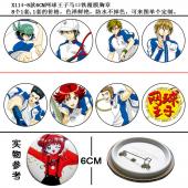 X114-8款6CM网球王子马口铁覆膜胸章
