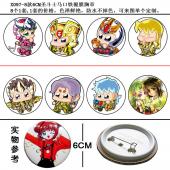 X097-8款6CM圣斗士马口铁覆膜胸章