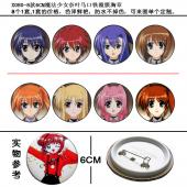 X080-8款6CM魔法少女奈叶马口铁覆膜胸章