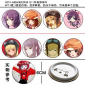 X073-8款6CM化物语马口铁覆膜胸章