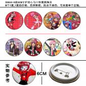 X065#-8款6CM守护甜心马口铁覆膜胸章