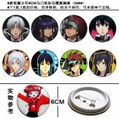 8款驱魔少年6CM马口铁彩印覆膜胸章（036#）