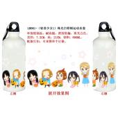 LH061-（轻音少女1）珠光白铝制运动水壶