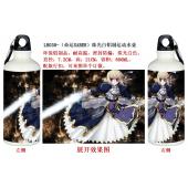 LH038-（命运SABER）珠光白铝制运动水壶