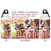 LH0104-（妖精的尾巴）珠光白铝制运动水壶