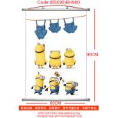 (60X90)BH980-小黄人大眼萌电影塑杆布挂画
