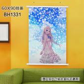 (60X90)BH1331-花名未闻 动漫白色塑料杆挂画