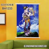(60X90)BH1233-诺亚幻想游戏白色塑料杆挂画