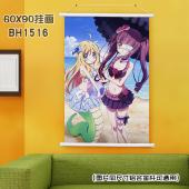 (60X90)BH1516-邪神与厨二病少女 动漫白色塑料杆...