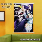 (60X90)BH1415-overlord动漫白色塑料杆挂...