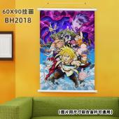 (60X90)BH2018-七大罪 动漫白色塑料杆挂画