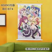 (60X90)BH1874-邪神与厨二病少女 动漫白色塑料杆...