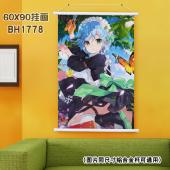 (60X90)BH1778-少女咖啡枪2双生视界 游戏白色塑...