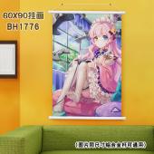 (60X90)BH1776-少女咖啡枪2双生视界 游戏白色塑...