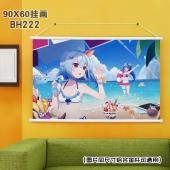 (90X60)BH222-bilibili 动漫白色塑料杆挂...