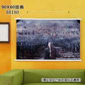 (90X60)BH180- 影视权力的游戏色塑料杆挂画