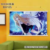 (90X60)BH105-杀戮天使 动漫白色塑料杆挂画