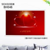 (90X60)BH046-520白色塑料杆挂画