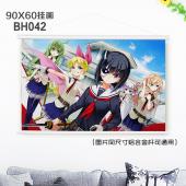 (90X60)BH042-武装少女马基雅维利主义动漫白色塑料...