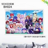 (90X60)BH024-超次元游戏海王星动漫白色塑料杆挂画