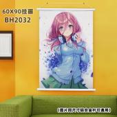 (60X90)BH2032-五等分的花嫁 动漫白色塑料杆挂画