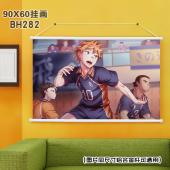 (90X60)BH282-排球少年 动漫白色塑料杆挂画