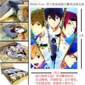 MT005-Free 男子游泳部超大雕绒动漫毛毯