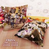 FBZ574-黑色五叶草动漫方抱枕