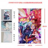 (50X80CM)028-游戏人生动漫加厚贡缎全包锁边挂画