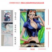 (50X80CM)021-海贼王动漫加厚贡缎全包锁边挂画