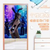 MAML048-青春猪头少年不会梦到兔女郎学姐动漫仿棉麻彩印...