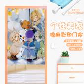 MAML 107 原神游戏  仿棉麻彩印门帘