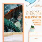 MAML 106原神游戏 仿棉麻彩印门帘