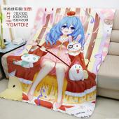 YGMT012-约会大作战 四糸乃动漫羊羔绒毛毯