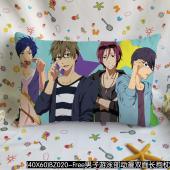 (40X60)BZ020-Free男子游泳部动漫双面长抱枕（...