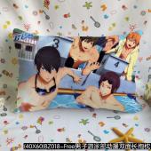 (40X60)BZ018-Free男子游泳部动漫双面长抱枕（...