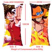 (40X100)BZ006-海贼王双面长抱枕（提前1天预订）