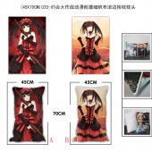 (45X70CM)020-约会大作战动漫耐磨细帆布滚边抱枕枕...