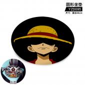 YZD095 海贼王 动漫 细毛绒圆形坐垫