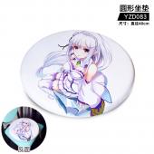 YZD083 从零开始的异世界生活 动漫 细毛绒圆形坐垫