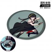 YZD069-间谍过家家动漫  细毛绒圆形坐垫