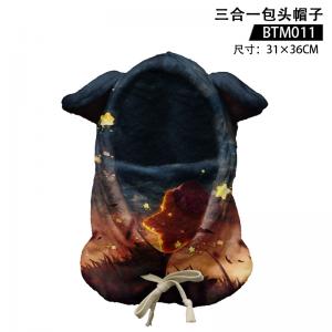 BTM011 星之卡比 动漫 三合一包头帽