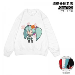 CMCT003  初音未来 动漫 纯棉长袖T恤（烫画工艺）